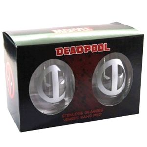 Deadpool 16oz Stemless Wine Glasses - Set of 2